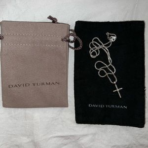 DAVID YURMAN CROSS WITH DIAMOND NECKLACE